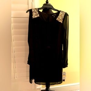 Brand New - Black & Gold Mini Sequins Dress Size Small ***Junior Size Small***
